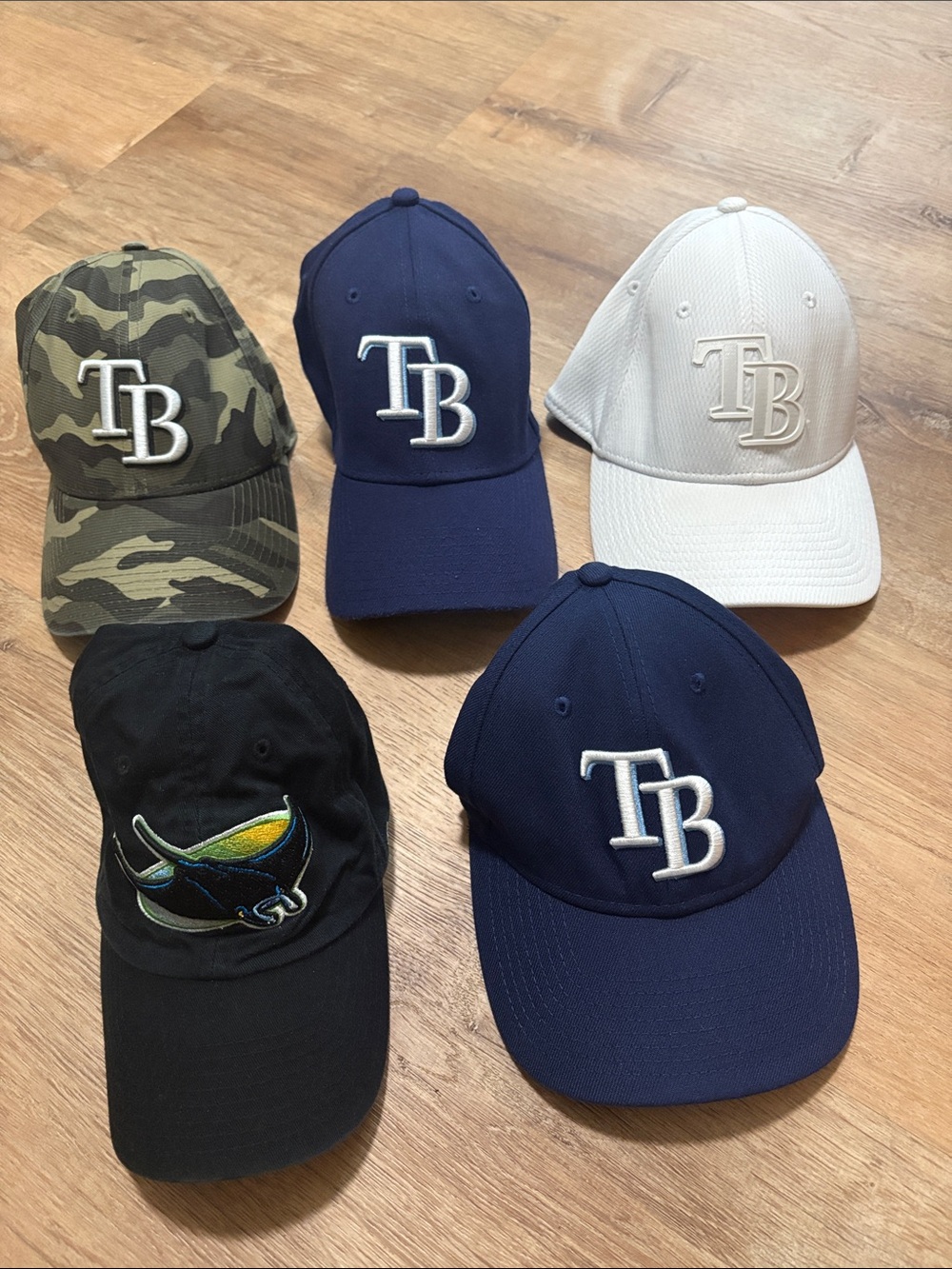 Bundle 5 Tampa Bay Rays/Devil Rays Baseball Caps Hats